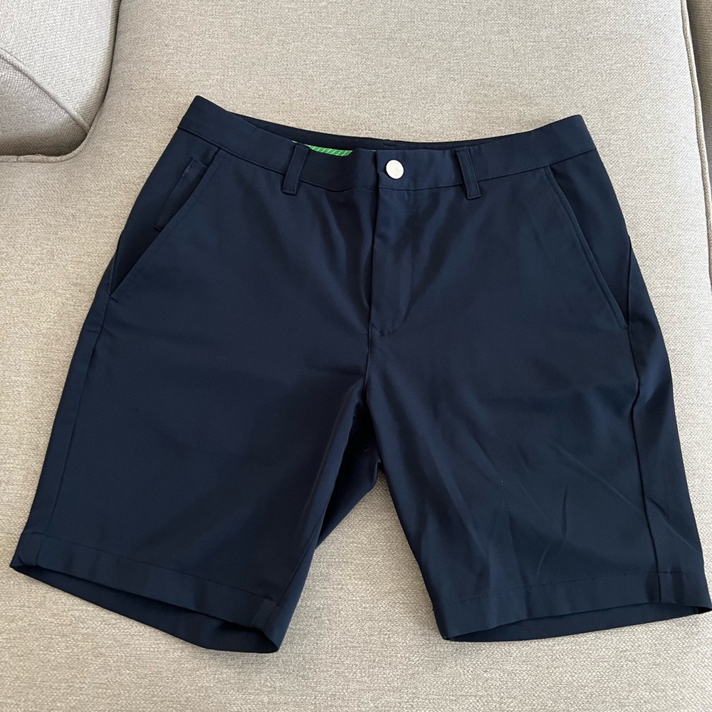 Bonobos Men’s Highland golf shorts size 32, 8inch inseam navy